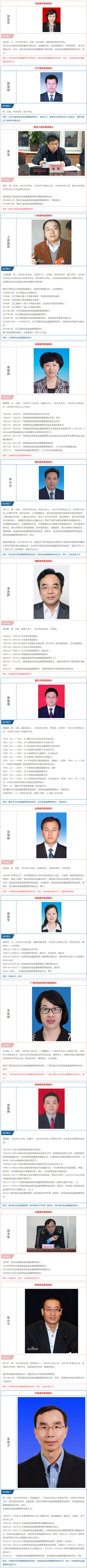 最新全國(guó)各省藥監(jiān)局局長(zhǎng)名單簡(jiǎn)介